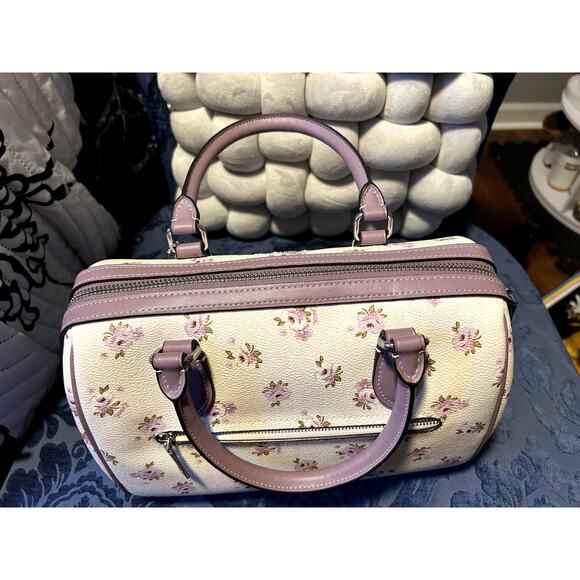 Coach Rowan Lavender Purple Floral Crossbody Handbag NWOT - Picture 6 of 8